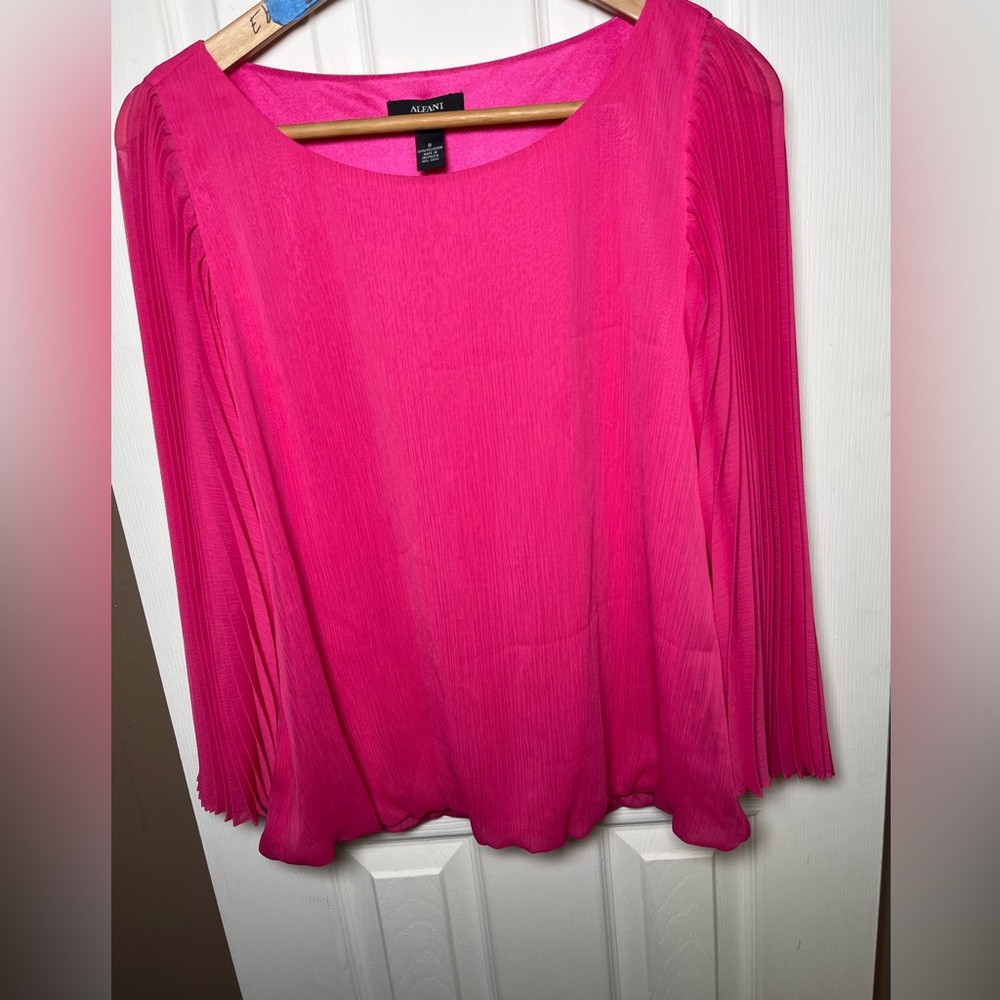 Alfani Top Women’s Size 8 Pink, 100% Polyester - Picture 3 of 17